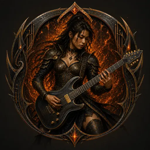 Guitar Warrior character art