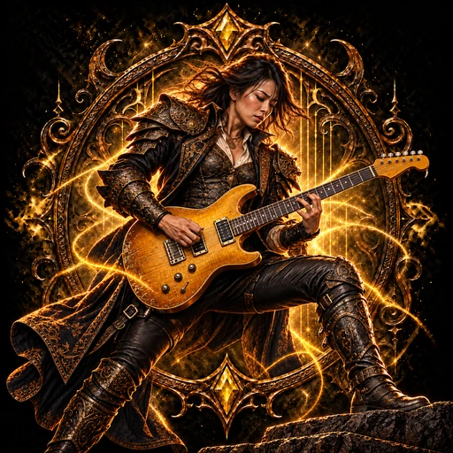 Guitar Warrior character art
